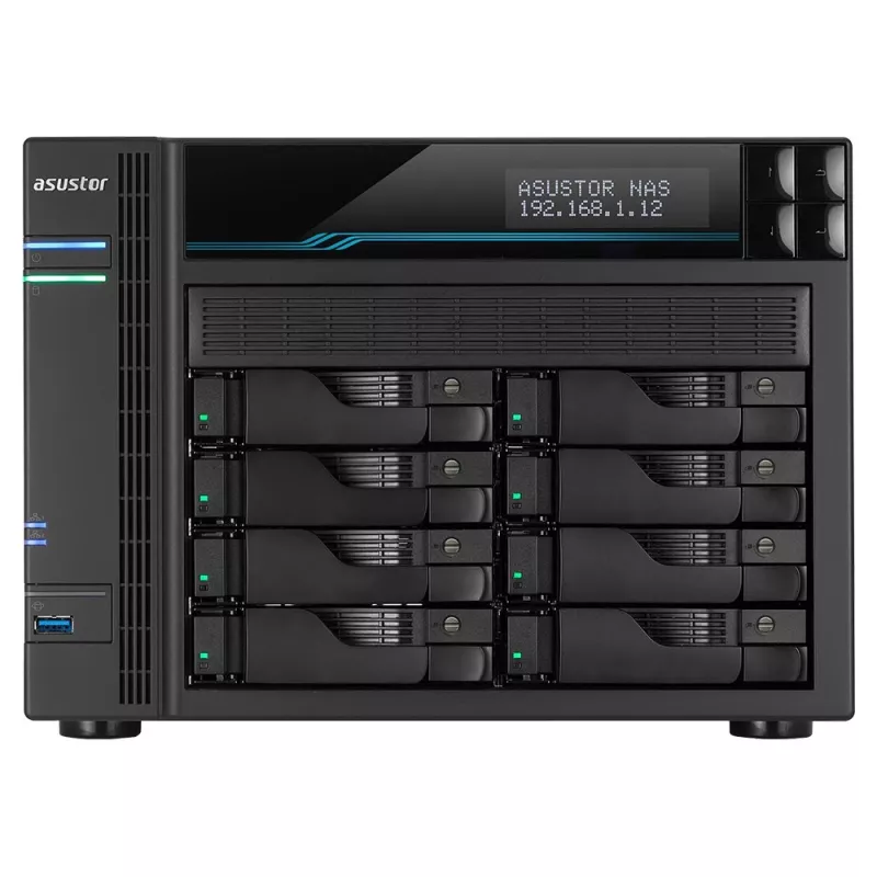 Asustor Lockerstor 10 AS6510T NAS torni Intel Atom® C3538 8 GB DDR4 0 TB ADM musta