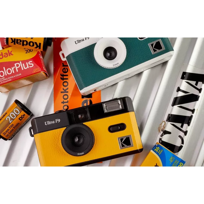 Kompakti filmikamera Kodak F9 135 mm vihreä valkoinen ISO 200-400