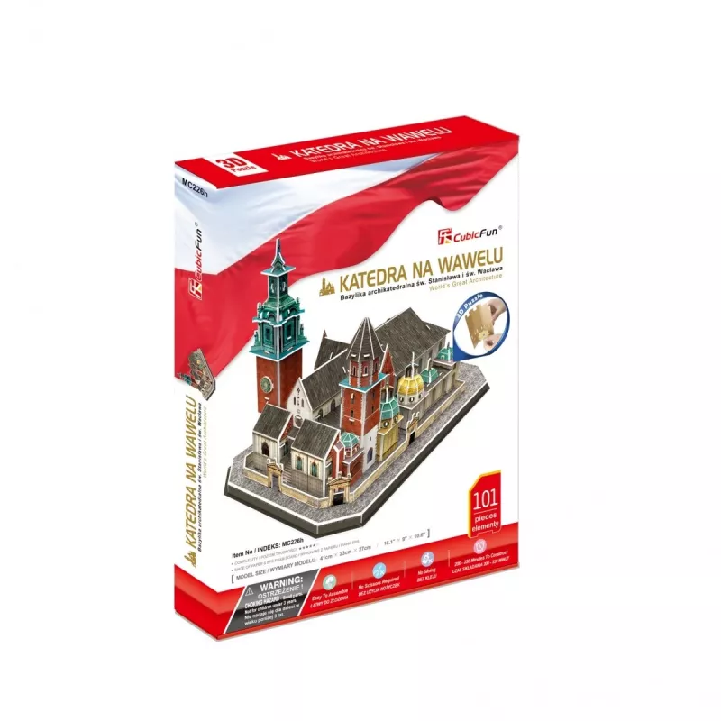 3D-palapeli cubicfun Wawelin katedraali – 101 osaa, rakennussarja