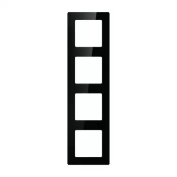 Seinäkehys 4 moduulille Avatto N-TS10-Frame-B4 — musta, nelinkertainen asennuskehys kytkimille/pistorasioille