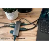 Alcasa HUB-C001A USB-keskitin USB Type-C 5000 Mbit/s antrasiitti