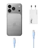 Akyga AK-CH-32 ohut GaN-USB-C-laturi 65 W, 2 x USB-C PD, valkoinen