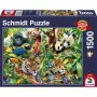 Schmidt Spiele 57385 Kunterbunte Tierwelt palapeli, 1500 palaa, eläimet, 12+ vuotta