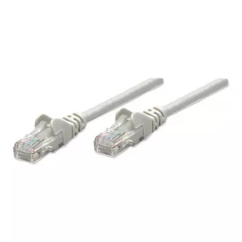 Intellinet verkkopatch-kaapeli, Cat6, 2 m, harmaa, CCA, U/UTP, PVC, RJ45, kullatut kontaktit, salvan suojus, taittumissuoja, elinikäinen takuu