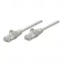 Intellinet verkkopatch-kaapeli, Cat6, 2 m, harmaa, CCA, U/UTP, PVC, RJ45, kullatut kontaktit, salvan suojus, taittumissuoja, elinikäinen takuu