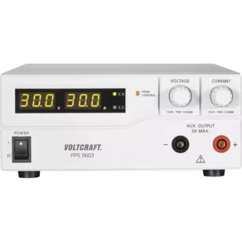 Voltcraft laboratorion virtalähde, säädettävä PPS-11603 1 - 60 V/DC 0 - 2,5 A 160 W 2 x USB, kauko-ohjelmoitava (PPS-11603)