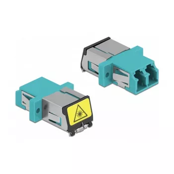 DeLOCK 86900 kuituliitäntä LC Duplex naaras-naaras Multimode aqua