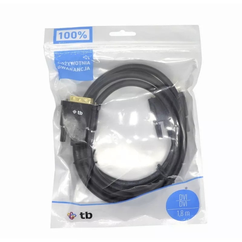 TB MM DVI 24 + 1 -kaapeli 1,8 m, musta, kulta (AKTBXVD24DVI18B)