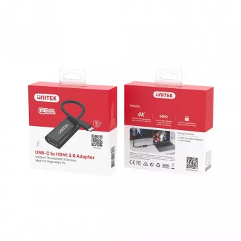 UNITEK V1421A USB-näytönohjainsovitin musta