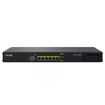 LANCOM Central Multi-Gigabit-yhdyskäytävä SD-WAN 100 VPN-vertaiselle sisältäen valinnaisesti jopa 1000 6xGE 2xSFP+ 2xUSB palomuuri/IDS (61079)