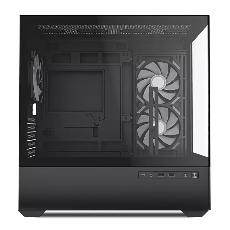 Sharkoon MK6 RGB Micro-ATX tietokonekotelo, musta, karkaistu lasi