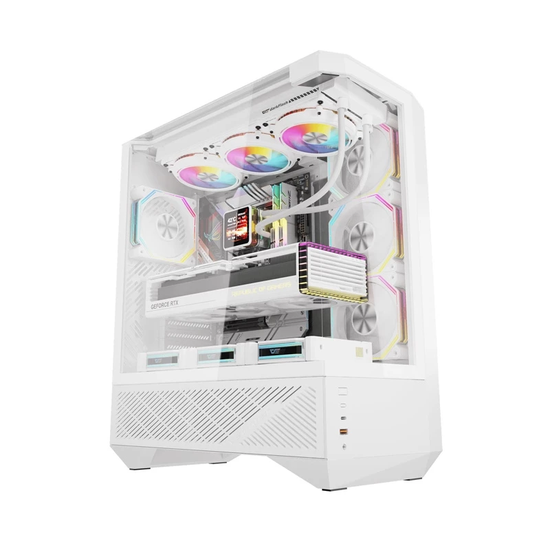 Tietokonekotelo Darkflash DY460 ATX valkoinen