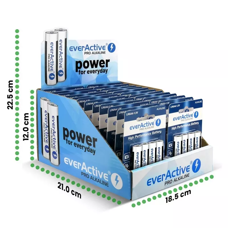 Alkaliparistot everActive LR64BLPADIS — 96 kpl, AA-koko