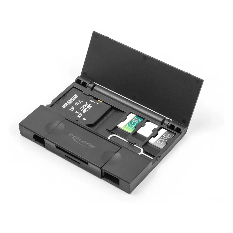 Kortinlukija DeLOCK 91014 USB 3.2 Gen 1 Type-A/Type-C musta MicroSD SD