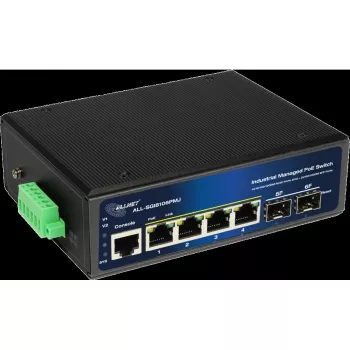 Hallittava teollisuus-PoE-kytkin ALLNET ALL-SGI8106PMJ 4 PoE + 2 uplink-porttia