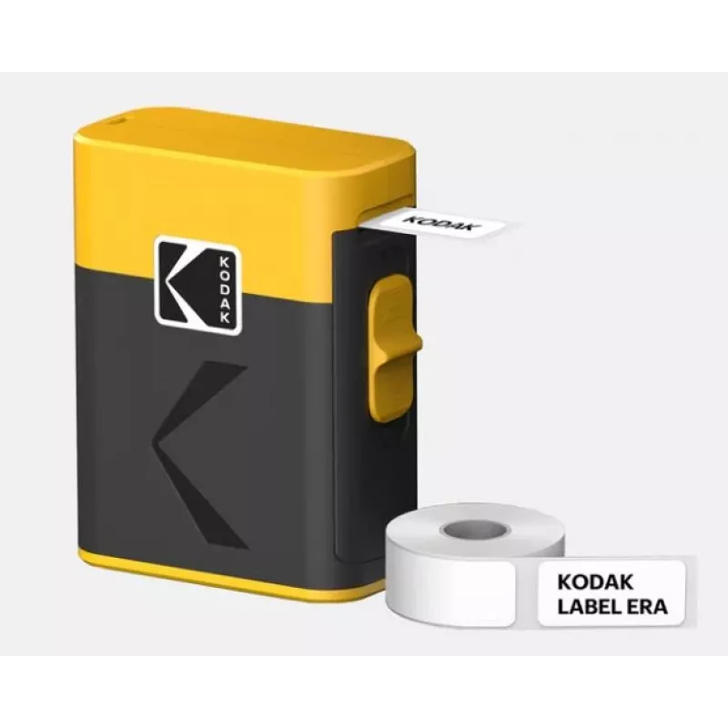Kodak Label ERA M50 -tarratulostin Bluetooth 14 mm tarroille keltaisella rullalla