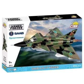 Rakennussarja Cobi Blocks Saab AJS 3 Viggen 911 kpl pienoismallirakennussarja, 911 osaa