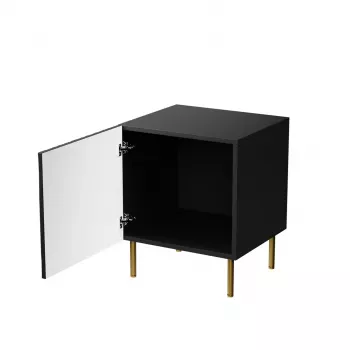 Yöpöytäsarja 2 kpl cama meble JUNGLE — 53,5×40,5×44 cm, musta matta MDF/lastulevy, kultaiset jalat