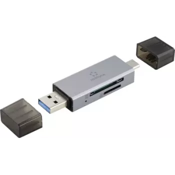 Renkforce RF-PCR-400 ulkoinen USB 3.0 -kortinlukija, Space Grey (RF-6179482)