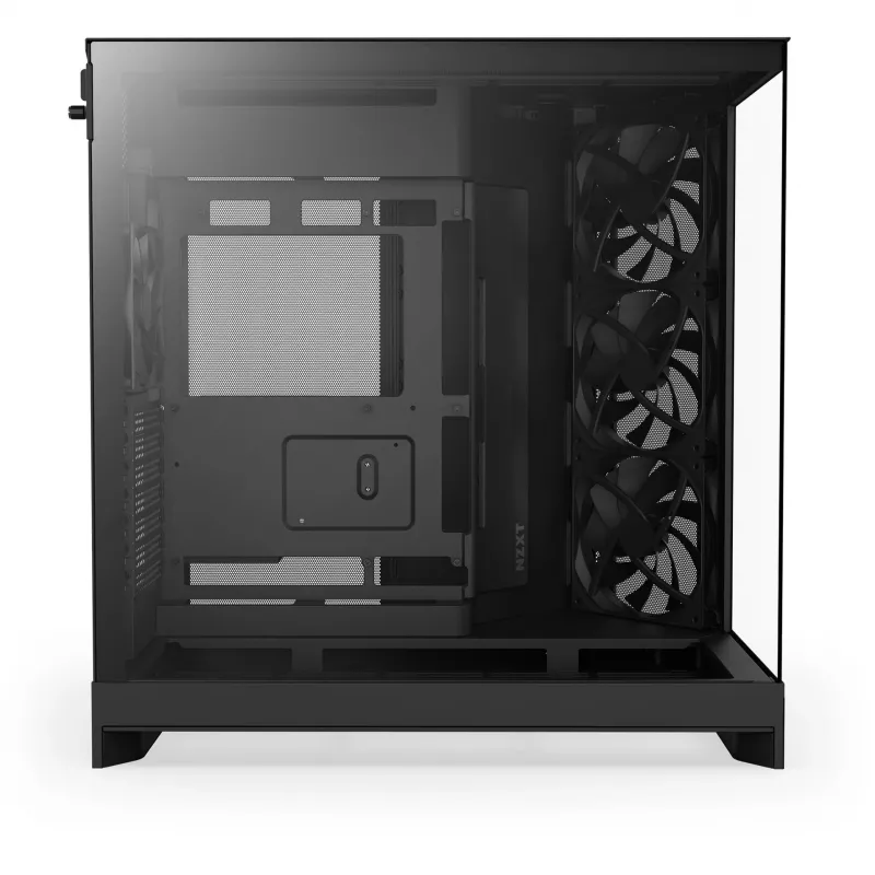 NZXT H9 Air Flow (2025) suuri kaksikammioinen Mid Tower -kotelo - musta