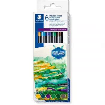 Värikynäsarja Staedtler Design Journey Around the world Aasia 3001 C6-5 — lajitellut värit