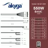 Akyga Basic AK-B1-550 ATX-virtalähde 550 W, 120 mm tuuletin, passiivinen PFC, harmaa