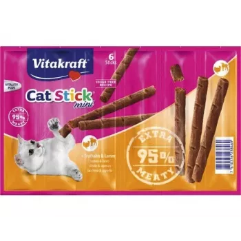 Vitakraft 36 g kuivaruokatikku kissalle — lammas ja kalkkuna, proteiini 33,5 %, rasva 20 %, kalsium 10 %