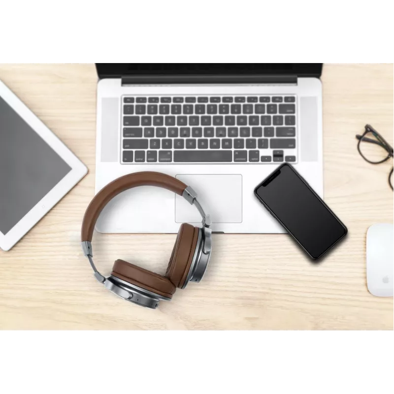 Muse M-278 BT kuulokkeet langaton kuuloke sankamikrofoni micro-USB Bluetooth ruskea, hopea