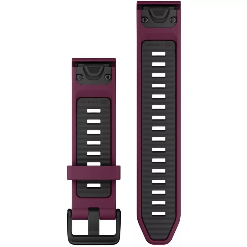 Silikoninen kellonranneke GARMIN Quickfit 010-13391-04, 20 mm, grafiitti/punainen