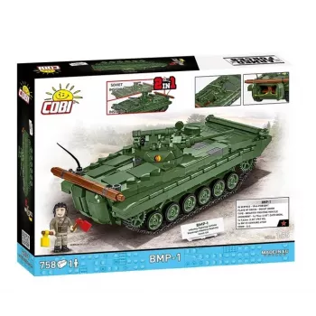 Rakennussarja Cobi Blocks BMP-1 758 osaa – mittakaavamalli rakennuspalikoilla