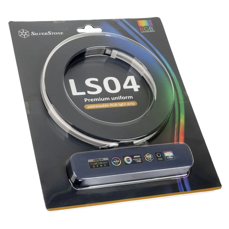 SilverStone LS04, ARGB LED-nauha, 2 kpl:n pakkaus - valkoinen