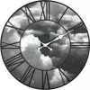 NeXtime kello 3037 Clouds, Ø39 cm, seinäkello, musta