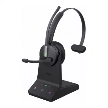 Langaton yhden korvan kuulokemikrofoni Yealink WH64 Pro Teams Bluetooth- ja UC-yhteensopivuudella, kohinaa vaimentava mikrofoni