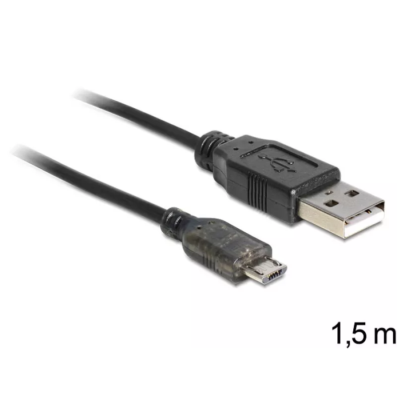 USB-kaapeli DeLOCK USB 2.0-A - USB micro-B 1,5 m