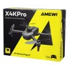 Amewi X4KPro, 4 roottoria, 3840 x 2160 pikseliä, 1500 mAh, harmaa
