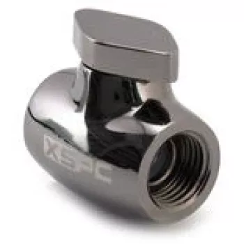 Palloventtiili XSPC G1/4, messinkikotelo musta-kromipinnoitteella, malli WASC-504