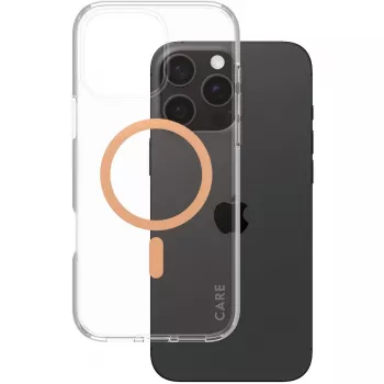 PanzerGlass CARE Urban Combat läpinäkyvä kotelo Peachy MagSafe iPhone 16 Pro Max