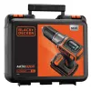 Porakone Black & Decker ASD18K-QW, avaimeton, 1,5 Ah, musta/oranssi