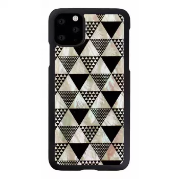 Älypuhelinkotelo iKins iPhone 11 Pro Max, musta pyramididesign, suojaava kova kuori