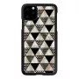 Älypuhelinkotelo iKins iPhone 11 Pro Max, musta pyramididesign, suojaava kova kuori