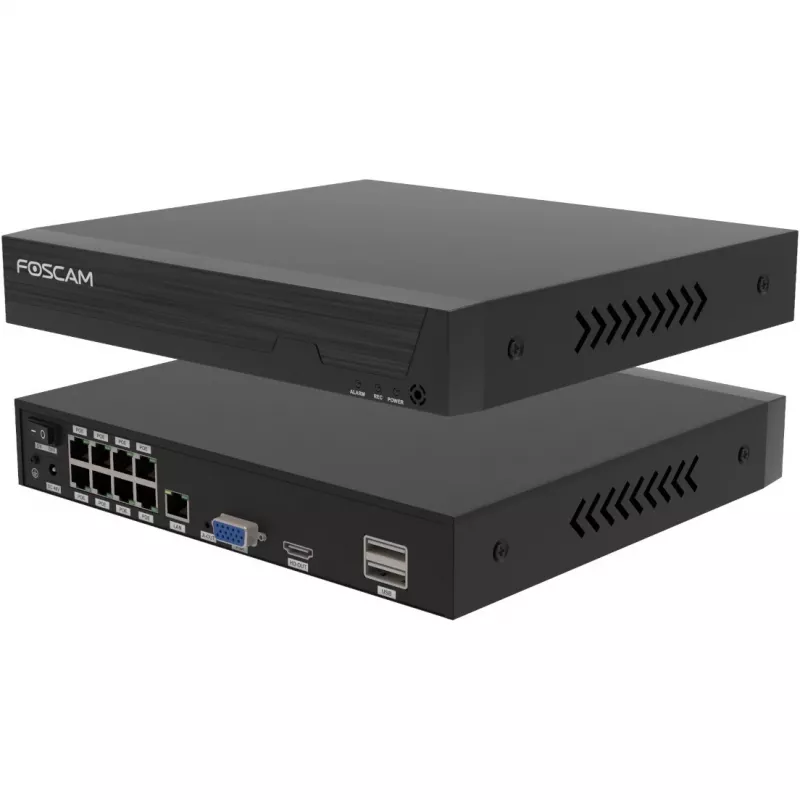 Valvontakamerasarja Foscam FN9108E-B4-2T — 4 kameraa ja tallennin, musta