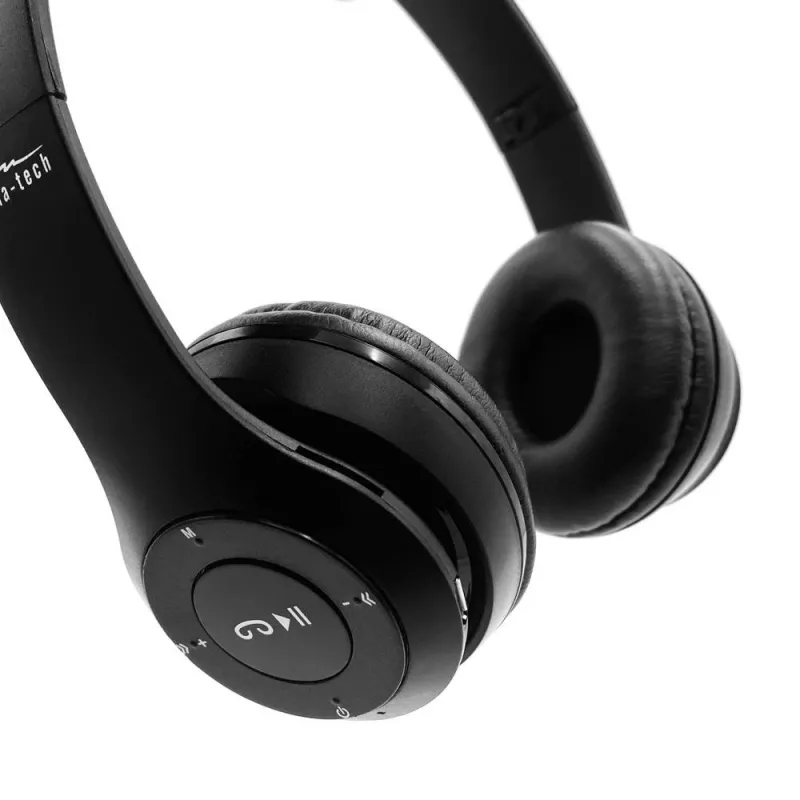 MEDIA-TECH EPSILION BT MT3591 langattomat kuulokkeet Bluetooth 4.2 mikrofoni FM-radio musta