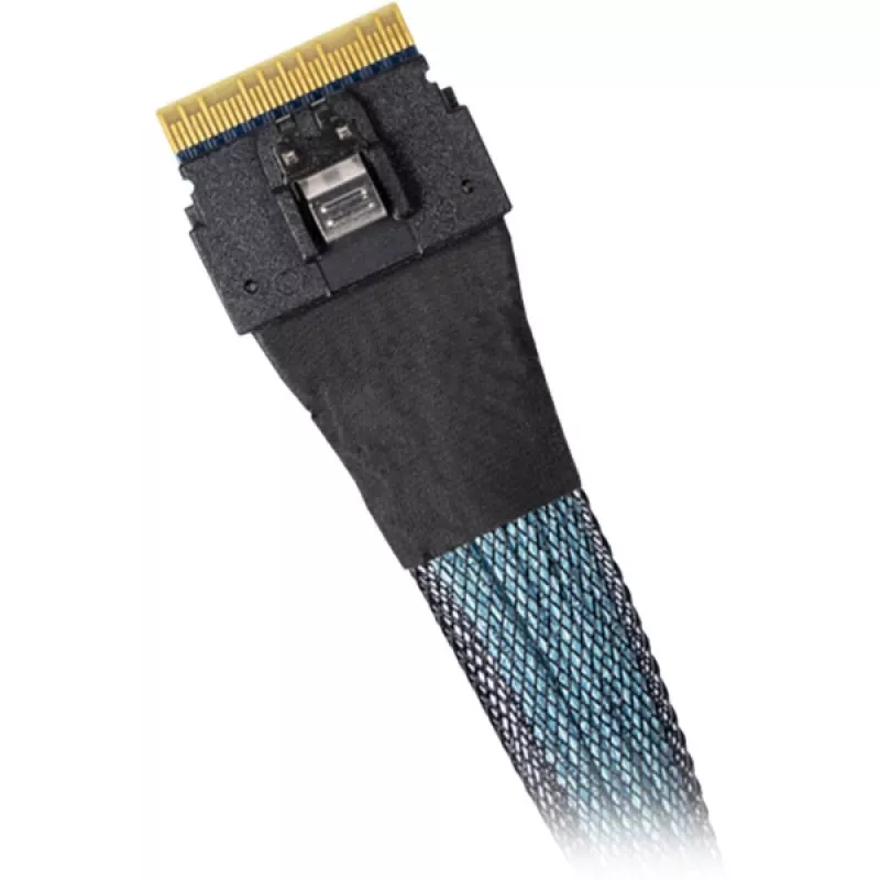 ICY DOCK MB406L-B SlimSAS 8i SFF-8654 – SlimSAS 8i SFF-8654 -kaapeli, 0,5 m, musta