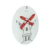 NeXtime kello 8807 Windmil, Ø30 cm, seinäkello, valkoinen/musta/punainen