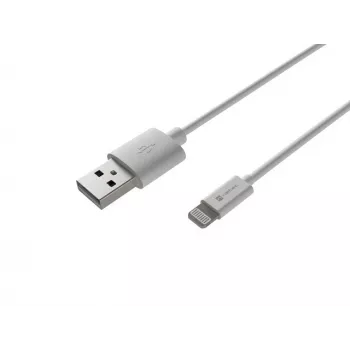 Natec Prati Lightning-kaapeli (uros)->USB-A (uros) 2 m MFi valkoinen NKA-2149