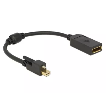 DisplayPort-kaapeli DeLOCK 62638 Mini DisplayPort 0,25 m musta