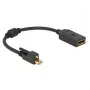 DisplayPort-kaapeli DeLOCK 62638 Mini DisplayPort 0,25 m musta