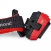 Black Diamond Storm 450 otsalamppu, jossa musta ja punainen otsapanta