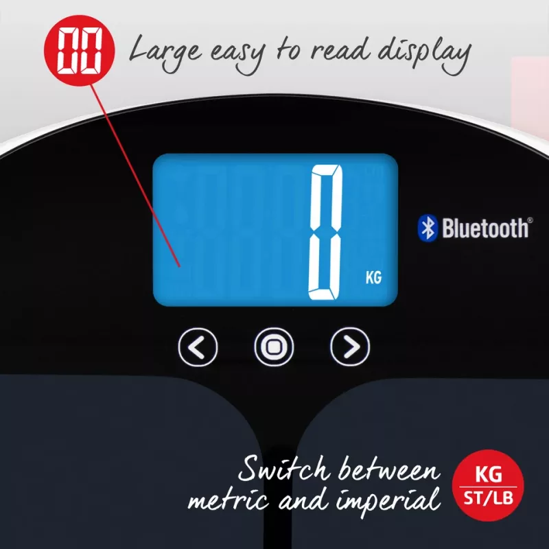 Henkilövaaka Salter 9192 BK3R Curve Bluetooth Smart Analyzer