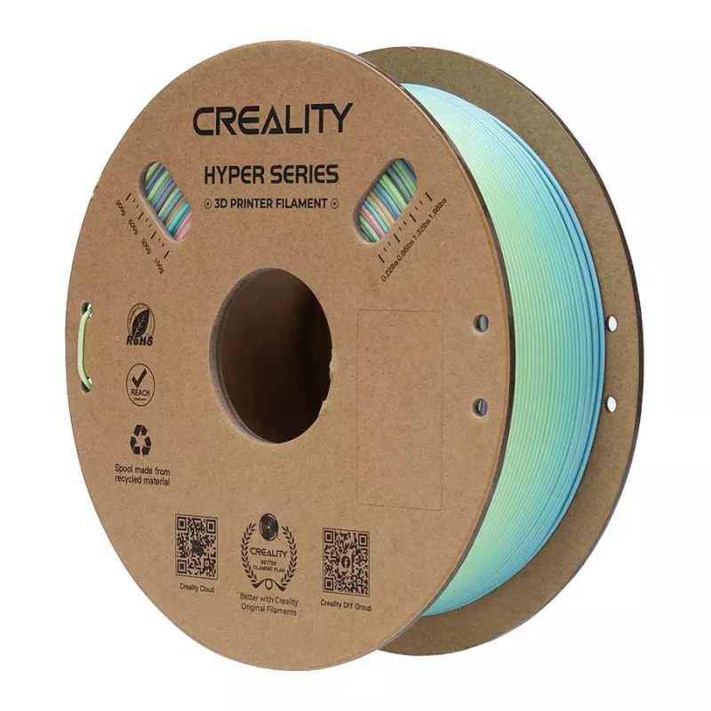 3D-tulostusfilamentti Creality PLA 1,75 mm, 1 kg – sininen/vihreä/pinkki (Creality 3301010424)